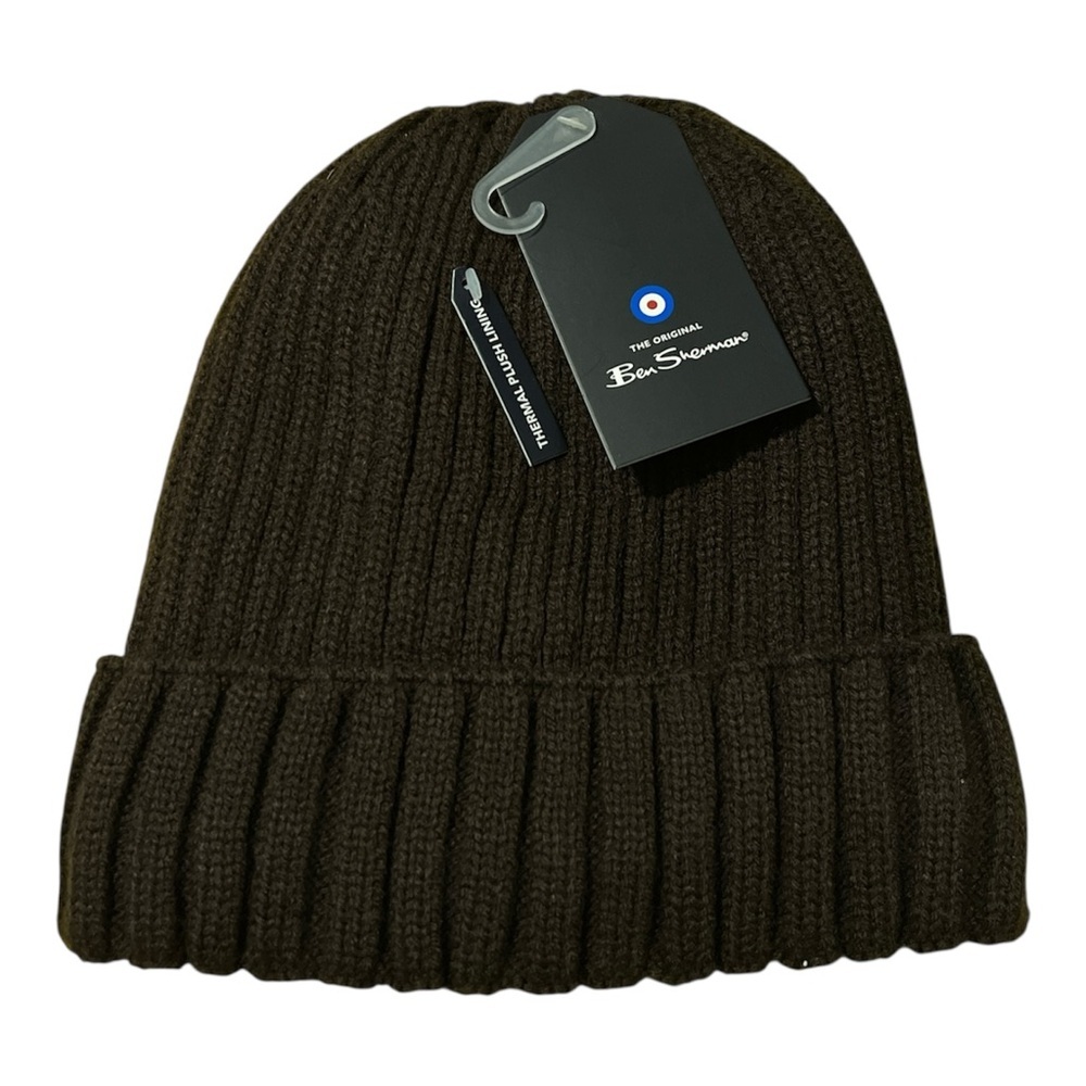 Ben Sherman Dark Brown Hat with Thermal Plush Lining, NWT